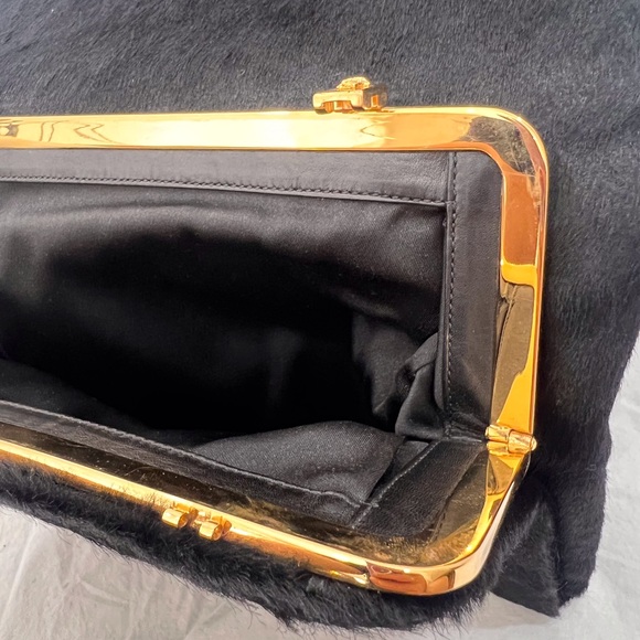 GIANNI VERSACE Rare Authentic Couture Medusa Black Calf Hair Made in Italy - Picture 13 of 17